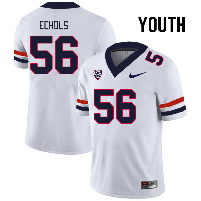 Youth #56 Bryce Echols Arizona Wildcats College Football Jerseys Stitched Sale-White